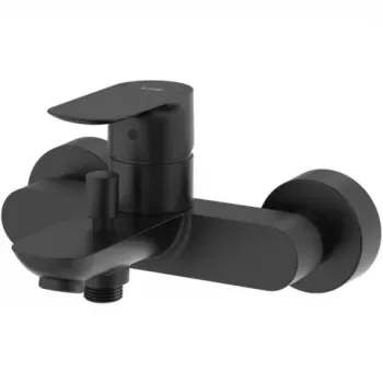 Baterie cada dus Roca Cala monocomanda, negru mat imagine