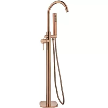Baterie cada freestanding Laveo POLLA, auriu roze imagine