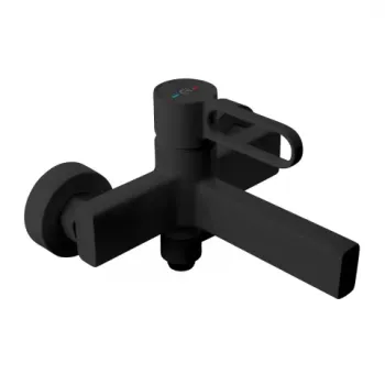 Baterie cada si dus FDesign Zaffiro negru mat monocomanda imagine