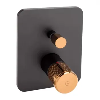 Baterie cada si dus incastrata FDesign Ardesia negru-rose gold imagine
