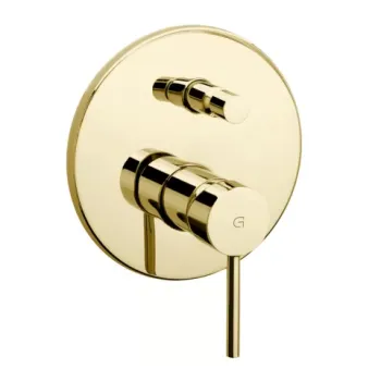 Baterie cada si dus incastrata FDesign Flusso auriu lucios monocomanda imagine