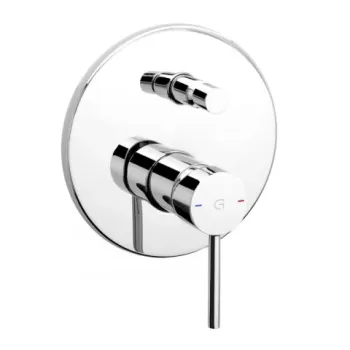 Baterie cada si dus incastrata FDesign Flusso crom lucios monocomanda imagine