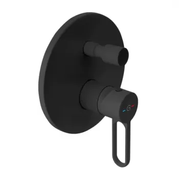 Baterie cada si dus incastrata FDesign Zaffiro negru mat monocomanda imagine