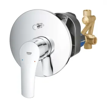 Baterie cada si dus incastrata Grohe Eurosmart crom lucios cu corp ingropat imagine