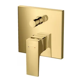 Baterie cada si dus incastrata Hansgrohe Metropol auriu lucios imagine