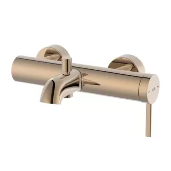 Baterie cada si dus Roca Ona cu divertor automat rose-gold lucios imagine