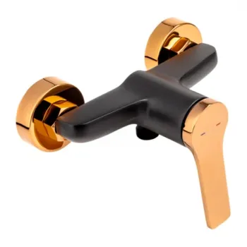 Baterie dus FDesign Seppia negru mat-rose gold monocomanda imagine