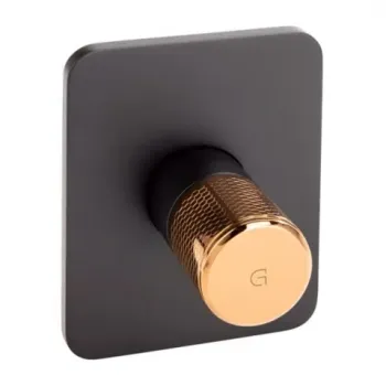 Baterie dus incastrata FDesign Ardesia negru-rose gold imagine
