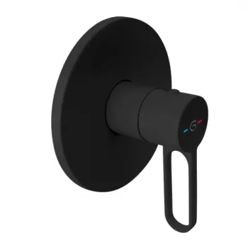 Baterie dus incastrata FDesign Zaffiro negru mat monocomanda imagine