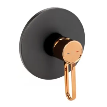 Baterie dus incastrata FDesign Zaffiro negru mat-rose gold lucios monocomanda imagine