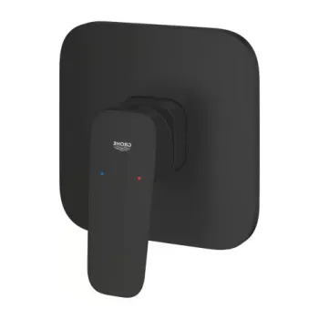 Baterie dus incastrata Grohe Cubeo monocomanda negru mat imagine
