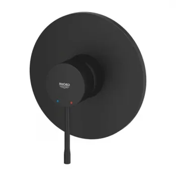 Baterie dus incastrata Grohe Essence negru mat Phantom Black imagine