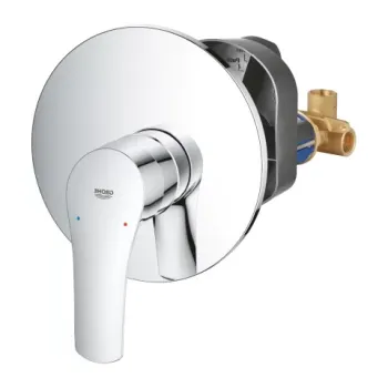 Baterie dus incastrata Grohe Eurosmart crom lucios cu corp ingropat imagine