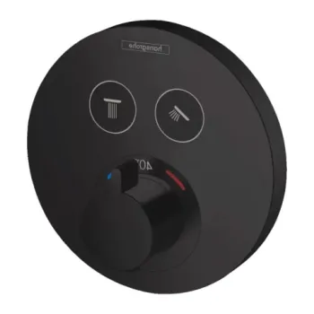 Baterie dus incastrata Hansgrohe ShowerSelect S termostatata cu 2 functii negru mat imagine