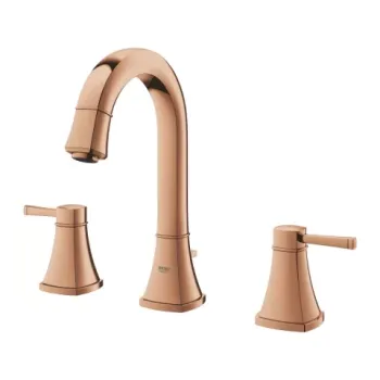 Baterie lavoar dubla comanda Grohe Grandera M finisaj cupru Warm Sunset imagine