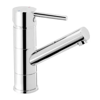 Baterie lavoar FDesign Flusso crom lucios cu pipa mobila imagine