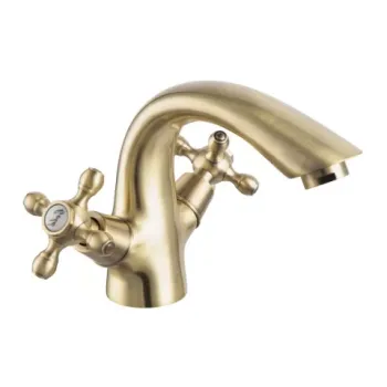 Baterie lavoar FDesign Lacrima bronz periat cu ventil imagine