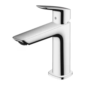 Baterie lavoar Hansgrohe Logis 110 Fine crom lucios cu ventil imagine