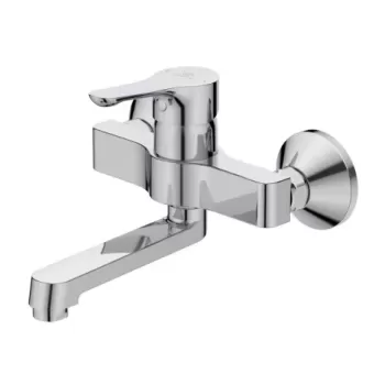 Baterie lavoar Ideal Standard Alpha crom lucios cu montare pe perete imagine