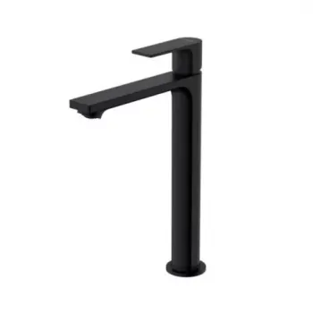 Baterie lavoar inalta Hansgrohe Rebris E 240 negru mat cu ventil imagine