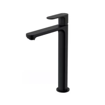 Baterie lavoar inalta Hansgrohe Rebris S 240 negru mat cu ventil imagine
