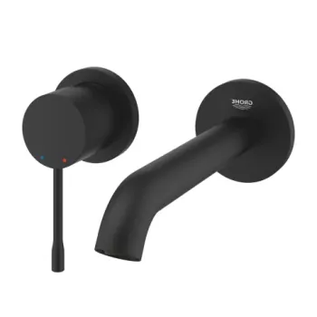 Baterie lavoar incastrata Grohe Essence M negru mat Phantom Black pipa 18 cm imagine