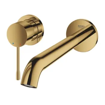Baterie lavoar incastrata Grohe Essence pipa 23 cm auriu lucios Cool Sunrise imagine