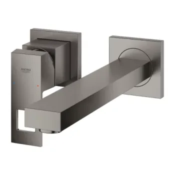 Baterie lavoar incastrata Grohe Eurocube M antracit periat Hard Graphite imagine