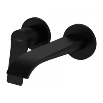 Baterie lavoar incastrata Hansgrohe Vivenis cu pipa 19.2 cm negru mat imagine
