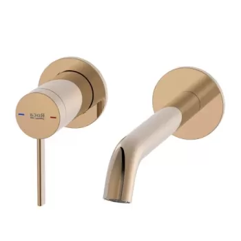 Baterie lavoar incastrata Roca Ona rose-gold lucios fara corp ingropat imagine
