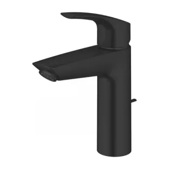 Baterie lavoar monocomanda Grohe Eurosmart M negru mat cu ventil imagine