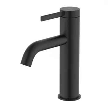 Baterie lavoar monocomanda Roca Ona negru mat cu tehnologie Cold Start si ventil click-clack imagine