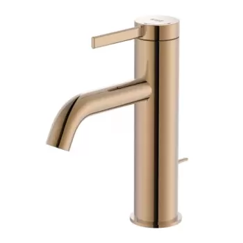 Baterie lavoar monocomanda Roca Ona rose-gold lucios cu tehnologie Cold Start si ventil imagine
