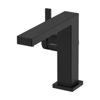 Baterie lavoar pe blat negru Hansgrohe Tecturis E imagine