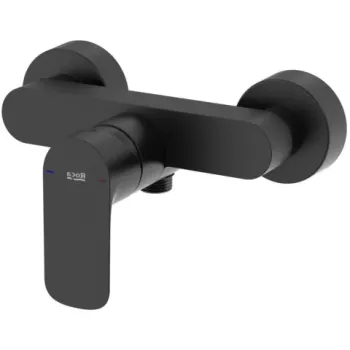 Baterie Roca Cala dus monocomanda, montaj pe perete, negru mat imagine