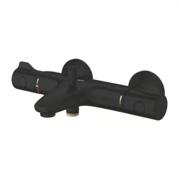 Baterie termostatata cada si dus Grohe Grohtherm 800 negru mat imagine