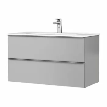 Baza lavoar suspendat Gala Shona 2 sertare 100x46 cm gri imagine