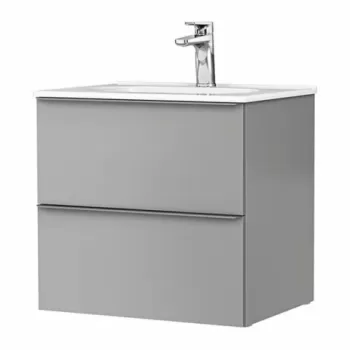 Baza lavoar suspendat Gala Shona 2 sertare 60x45.2 cm gri imagine