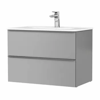 Baza lavoar suspendat Gala Shona 2 sertare 80x45.2 cm gri imagine