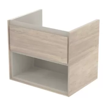 Baza lavoar suspendat Ideal Standard Connect Air 1 sertar 60x51.7 cm maro lemn imagine