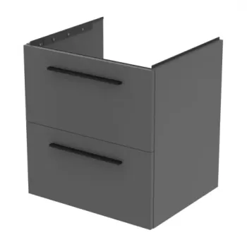 Baza lavoar suspendat Ideal Standard i.life B 2 sertare 60x63 cm gri cuart mat imagine