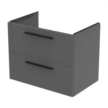 Baza lavoar suspendat Ideal Standard i.life B 2 sertare 80x63 cm gri cuart mat imagine