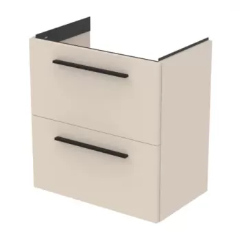 Baza lavoar suspendat Ideal Standard i.life S 2 sertare 60x63 cm bej nisipiu mat imagine