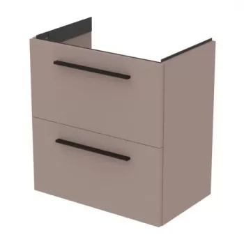 Baza lavoar suspendat Ideal Standard i.life S 2 sertare 60x63 cm gri bej mat imagine