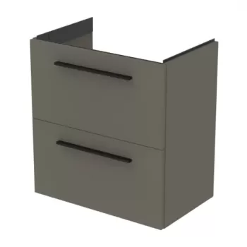Baza lavoar suspendat Ideal Standard i.life S 2 sertare 60x63 cm gri cuart mat imagine