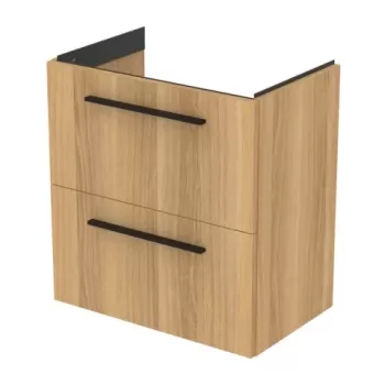 Baza lavoar suspendat Ideal Standard i.life S 2 sertare 60x63 cm stejar natural imagine