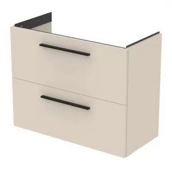 Baza lavoar suspendat Ideal Standard i.life S 2 sertare 80x63 cm bej nisipiu mat imagine