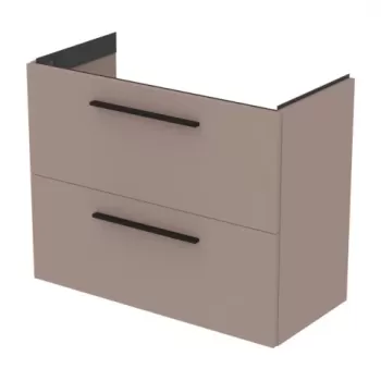 Baza lavoar suspendat Ideal Standard i.life S 2 sertare 80x63 cm gri bej mat imagine