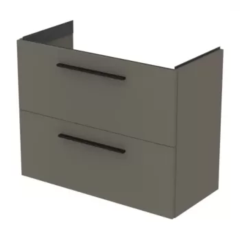 Baza lavoar suspendat Ideal Standard i.life S 2 sertare 80x63 cm gri cuart mat imagine