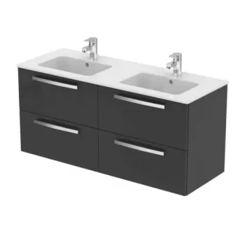 Baza lavoar suspendat Ideal Standard Tempo 4 sertare 120x55 cm gri lucios imagine